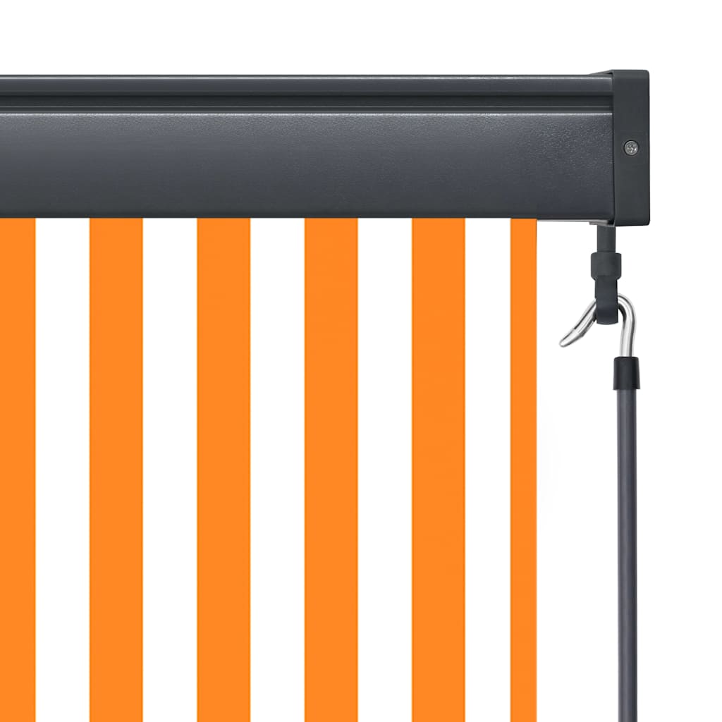 Tenda a Rullo per Esterni 100x250 cm Bianca e Arancione