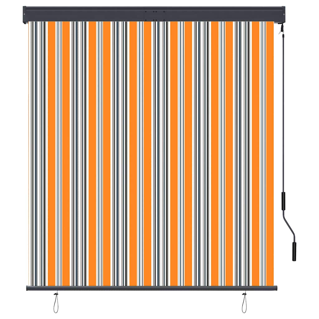 Tenda a Rullo per Esterni 140x250 cm Giallo e Blu