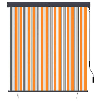 Tenda a Rullo per Esterni 140x250 cm Giallo e Blu