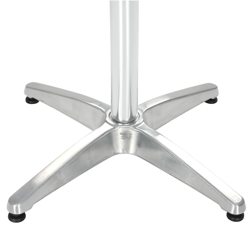 Tavolo da Giardino Argento 80x80x70 cm in Alluminio | homemem39