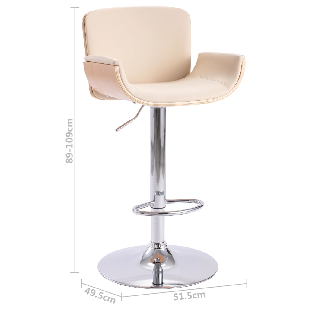 Sgabello da Bar Crema in Similpelle - homemem39