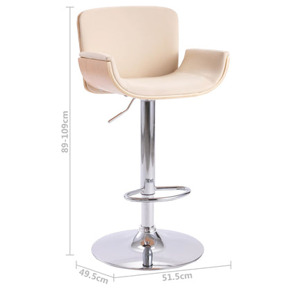 Sgabello da Bar Crema in Similpelle - homemem39