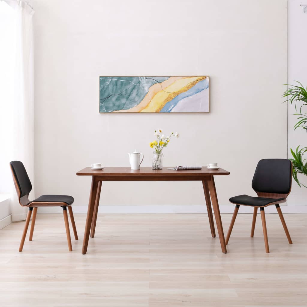 Sedie da Pranzo 2 pz Nere in Similpelle | homemem39