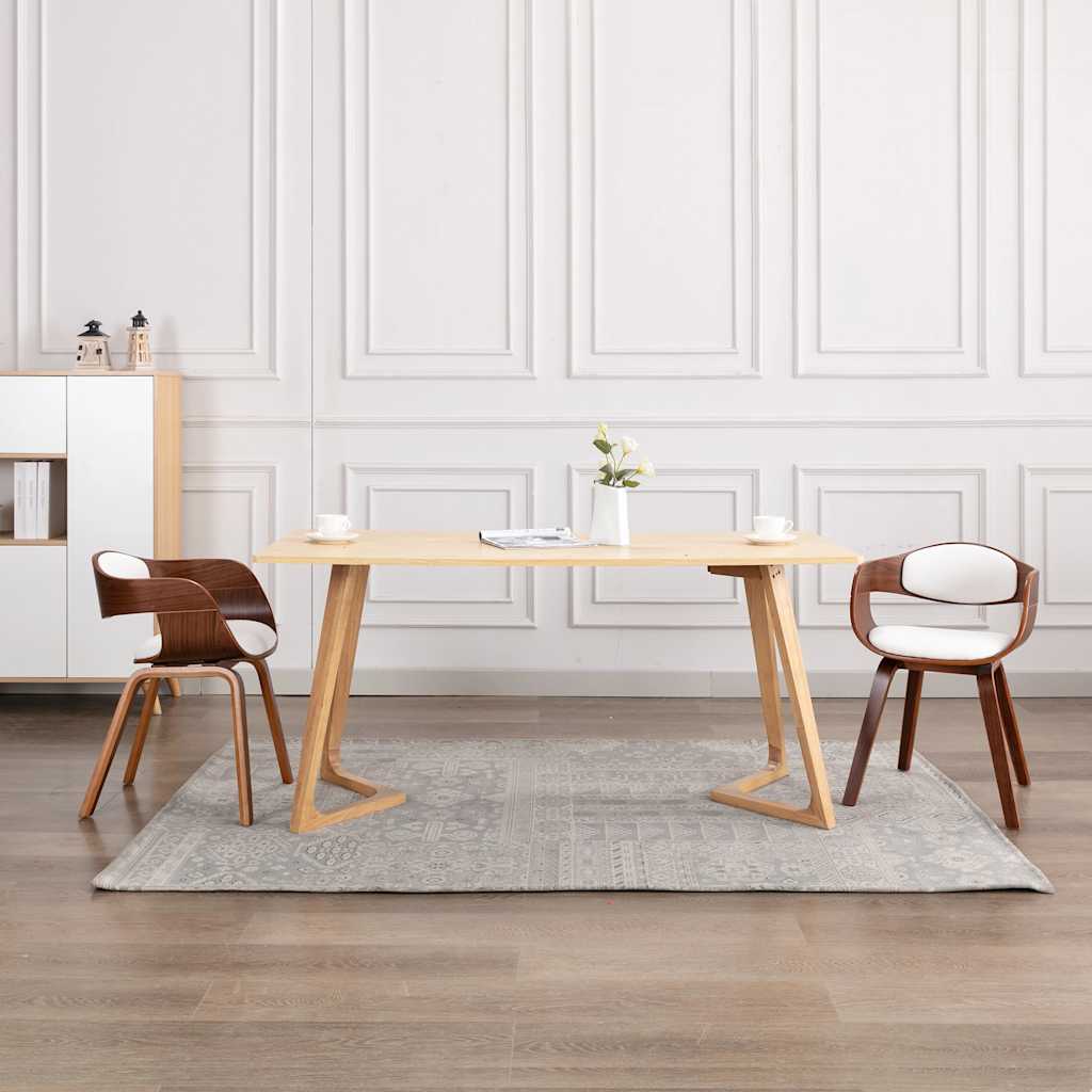 Sedie da Pranzo 2 pz in Legno Piegato e Similpelle | homemem39