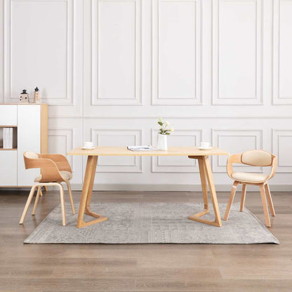 Sedie da Pranzo 2 pz in Legno Piegato e Similpelle | homemem39