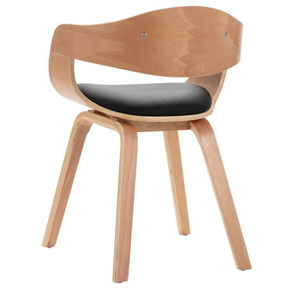 Sedie da Pranzo 2 pz in Legno Piegato e Similpelle | homemem39