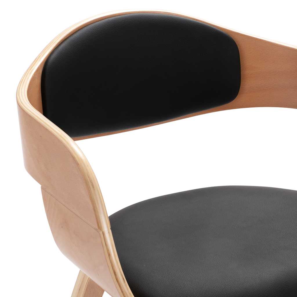 Sedie da Pranzo 2 pz in Legno Piegato e Similpelle | homemem39