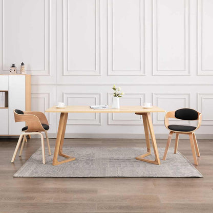 Sedie da Pranzo 2 pz in Legno Piegato e Similpelle | homemem39