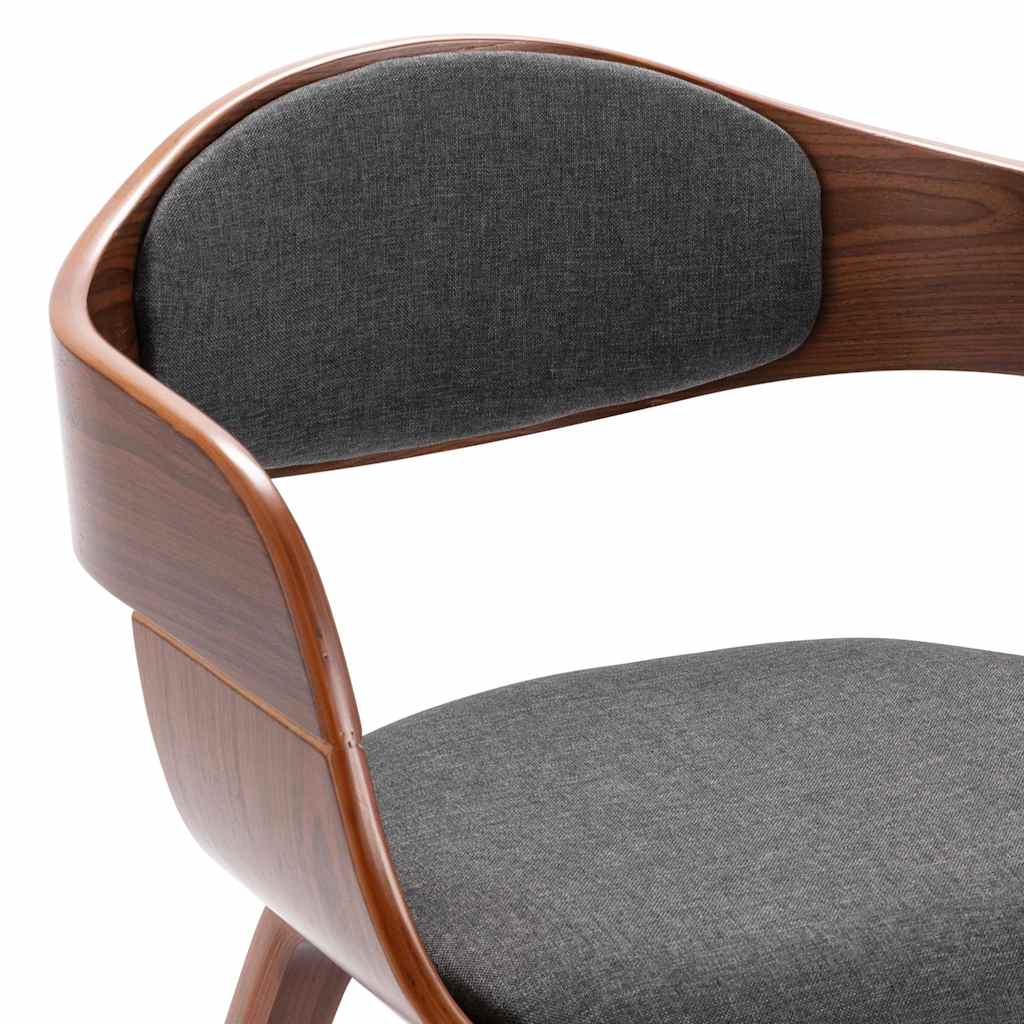 Sedie da Pranzo 2 pz Grigie in Legno Piegato e Tessuto Grigio | homemem39
