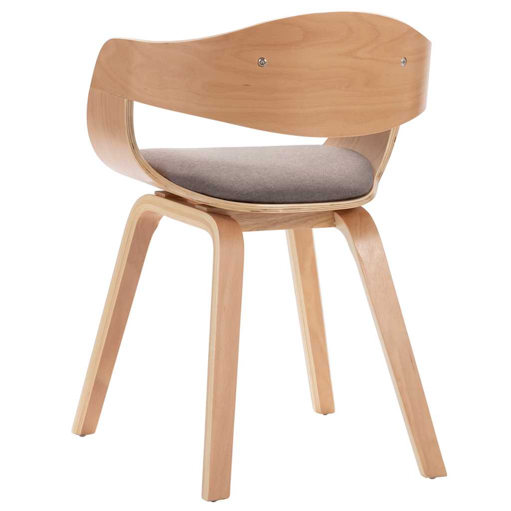 Sedie da Pranzo 2 pz Grigie in Legno Piegato e Tessuto Talpa | homemem39
