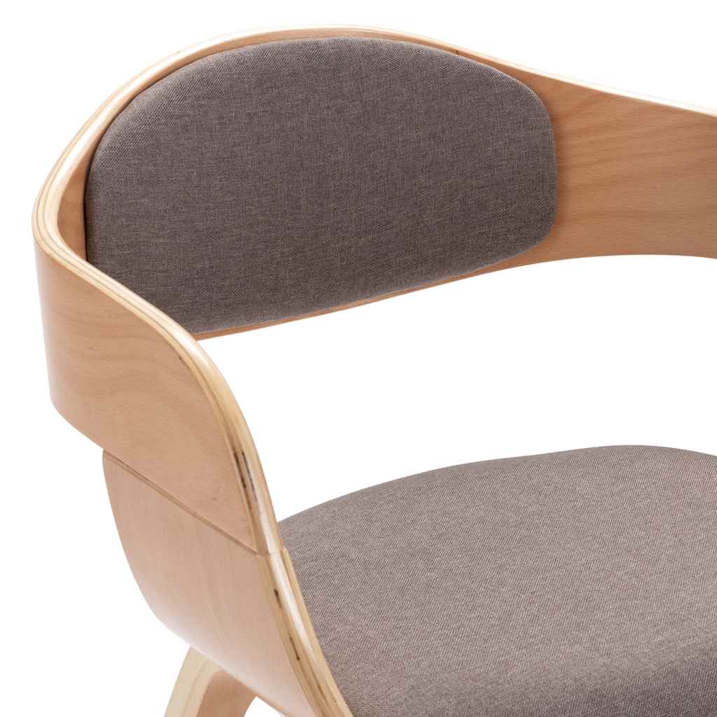 Sedie da Pranzo 2 pz Grigie in Legno Piegato e Tessuto Talpa | homemem39