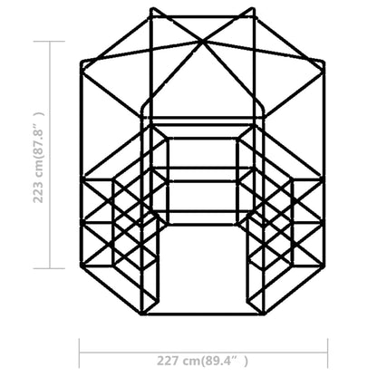 Serra con Ripiani in Acciaio 227x223 cm - homemem39