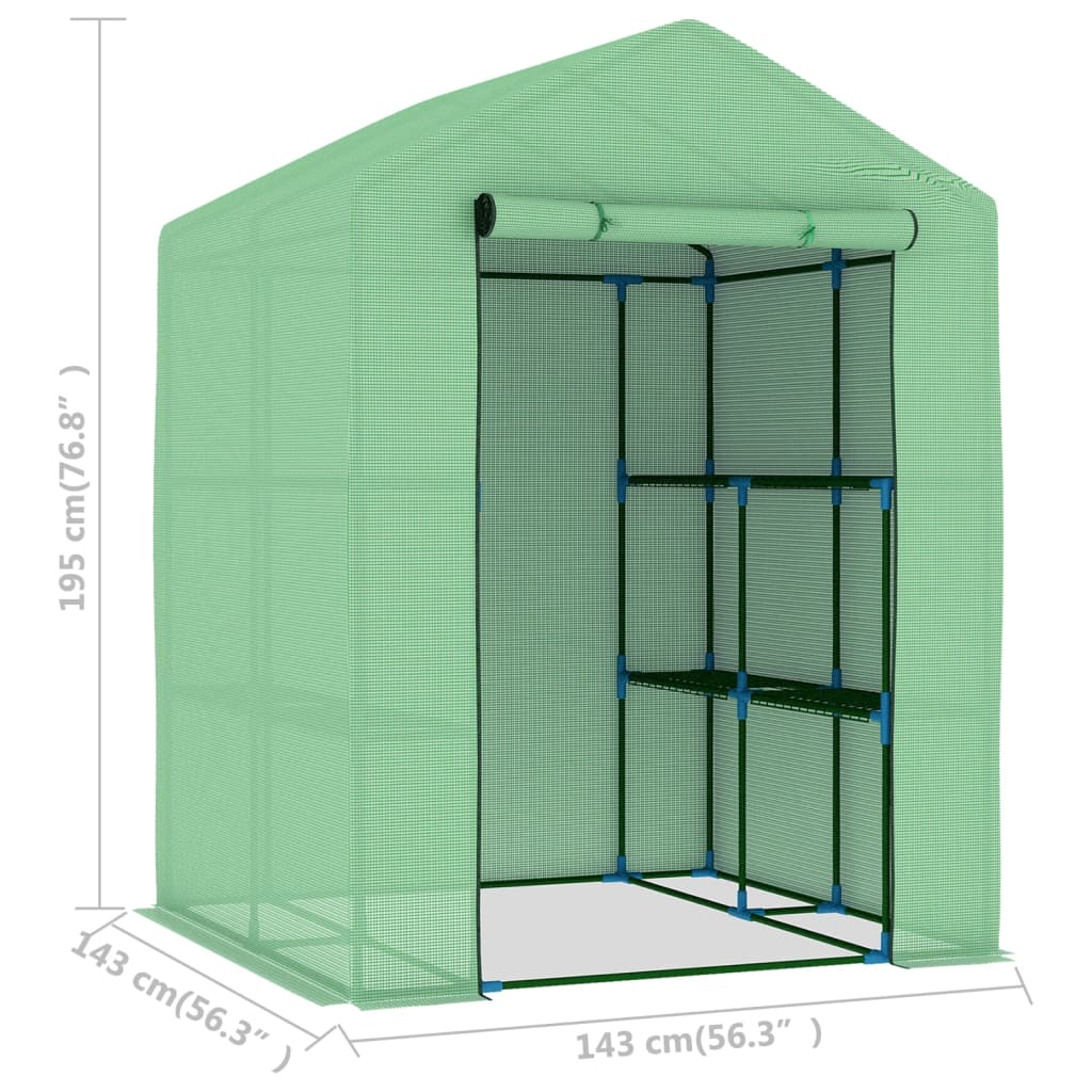 Serra con Ripiani in Acciaio 143x143x195 cm - homemem39