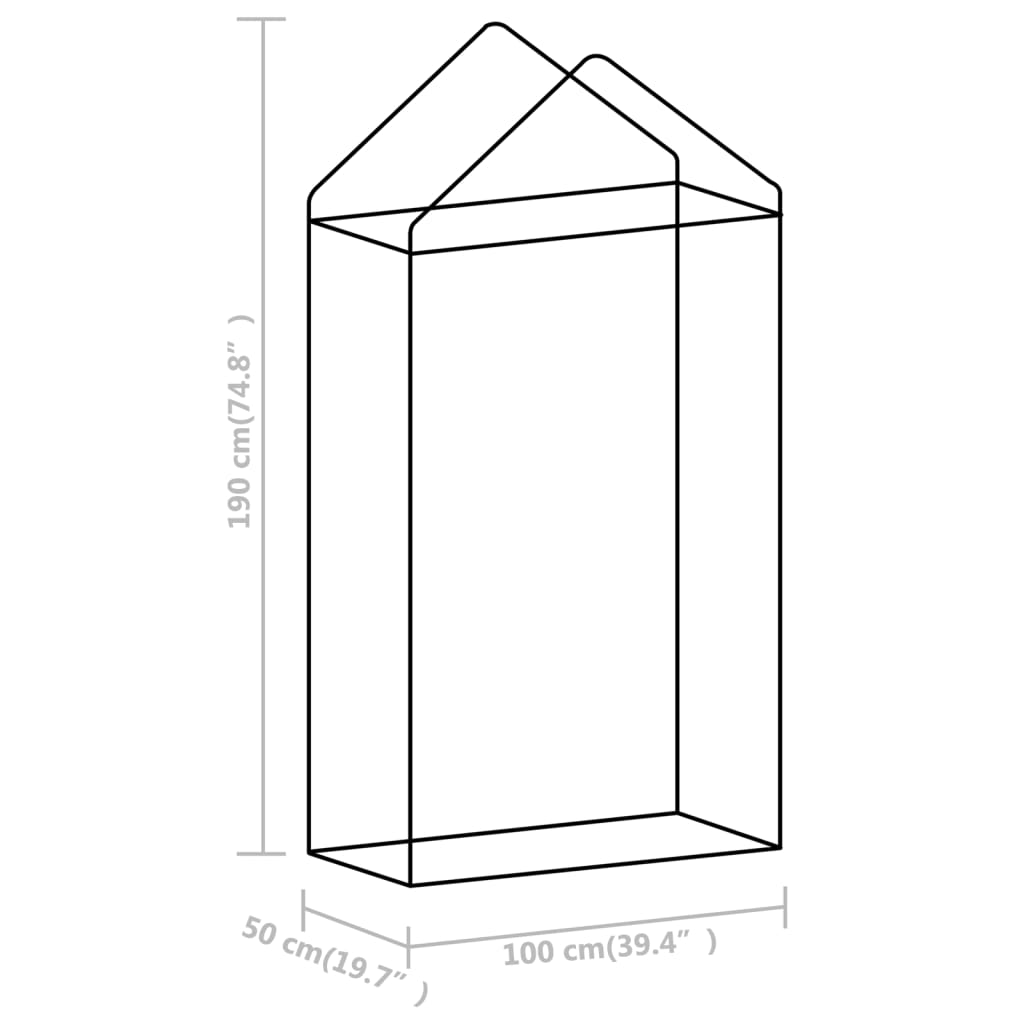 Serra con Struttura in Acciaio 0,5 m² 1x0,5x1,9 m | homemem39