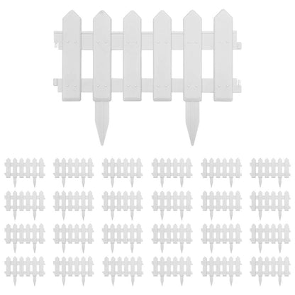 Bordi per Prato 25 pz Bianchi 10 m in PP | homemem39