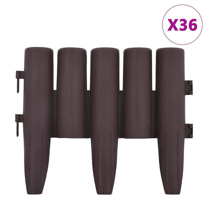 Bordature per Prato 36 pz Marroni 10 m in PP | homemem39