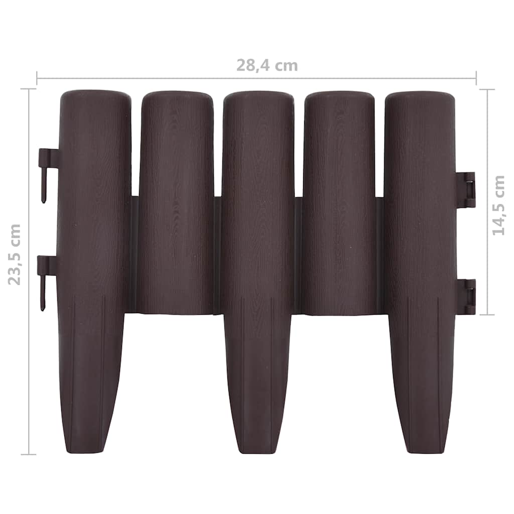 Bordature per Prato 36 pz Marroni 10 m in PP | homemem39