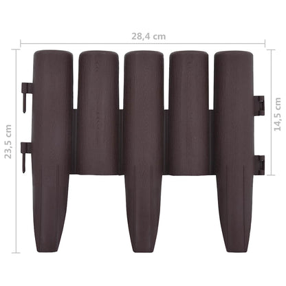Bordature per Prato 36 pz Marroni 10 m in PP | homemem39