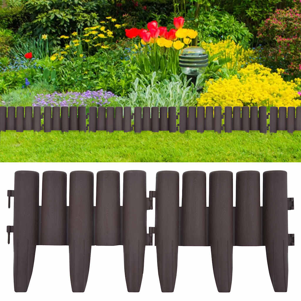 Bordature per Prato 36 pz Marroni 10 m in PP | homemem39