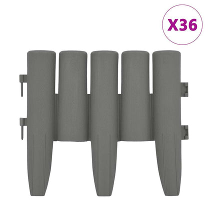 Bordature per Prato 36 pz Grigie 10 m in PP | homemem39