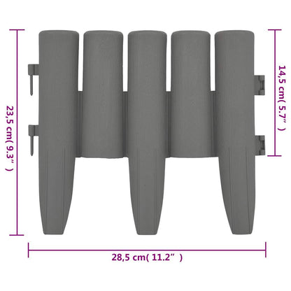 Bordature per Prato 36 pz Grigie 10 m in PP | homemem39