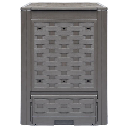 Compostiere 2 pz Marrone 60x60x83cm 600 L in Rattan di Plastica - homemem39