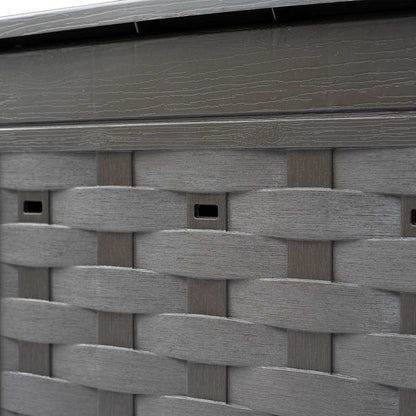 Compostiere 3 pz Marrone 60x60x83 cm 900 L Rattan di Plastica