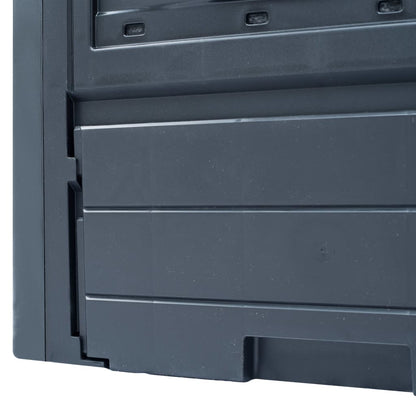 Compostiere per Giardino 3 pz Grigio 60x60x73 cm 780 L - homemem39
