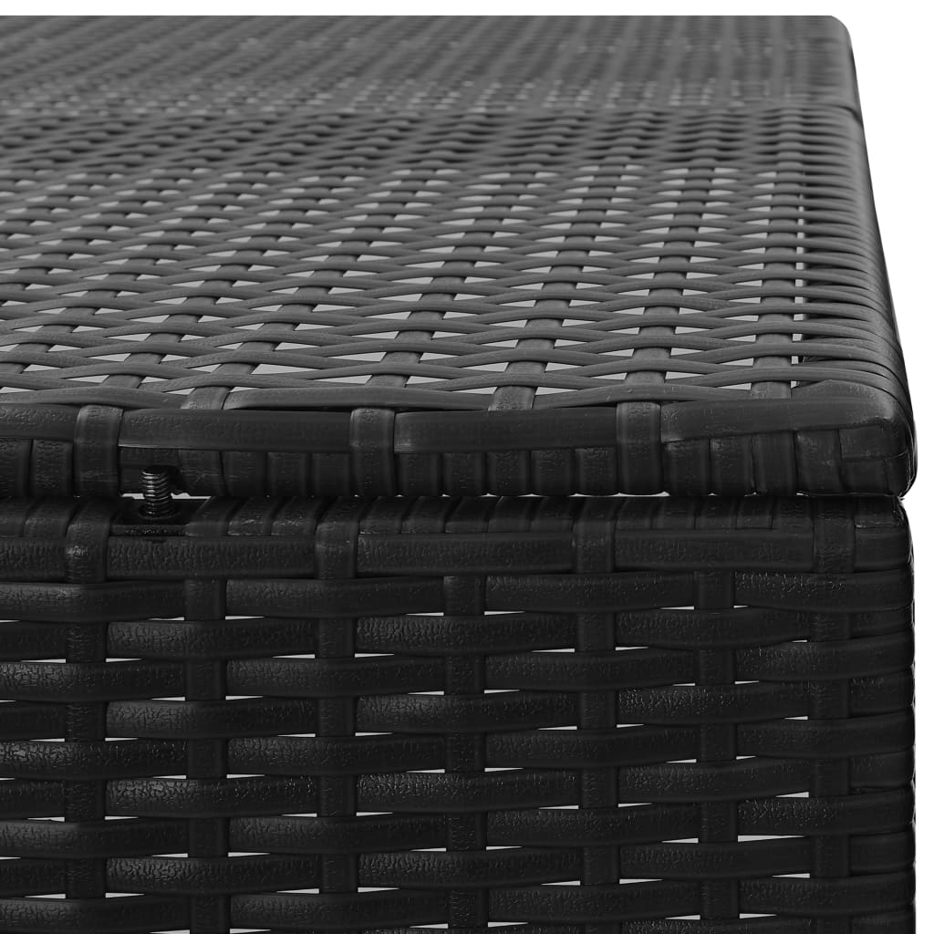 Copribidone Triplo Spazzatura Nero 229x78x120 cm in Polyrattan