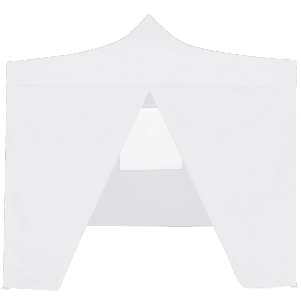 Gazebo Professionale Pieghevole 4 Pareti 3x3 m Acciaio Bianco | homemem39