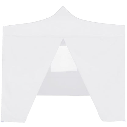Gazebo Professionale Pieghevole 4 Pareti 3x3 m Acciaio Bianco | homemem39