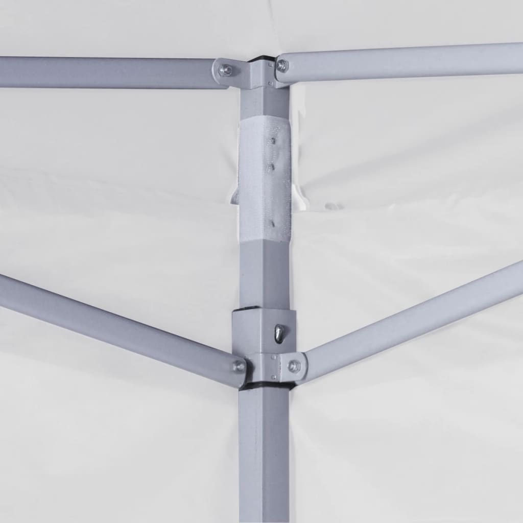 Gazebo Professionale Pieghevole 4 Pareti 3x3 m Acciaio Bianco | homemem39