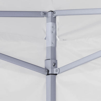 Gazebo Professionale Pieghevole 4 Pareti 3x3 m Acciaio Bianco | homemem39