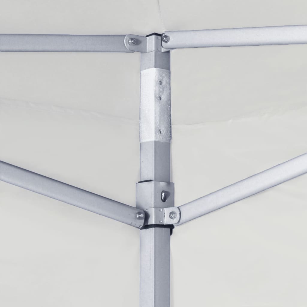 Gazebo Professionale Pieghevole 2 Pareti 3x3 m Acciaio Bianco - homemem39