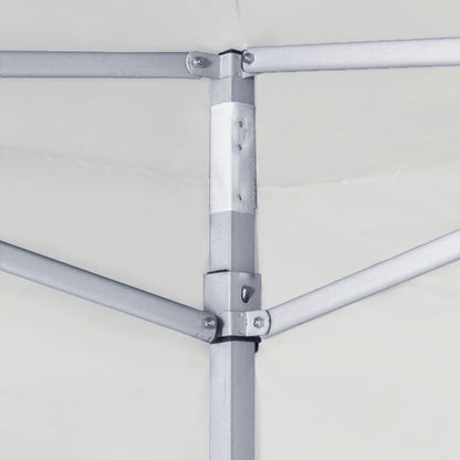 Gazebo Professionale Pieghevole 2 Pareti 3x3 m Acciaio Bianco - homemem39