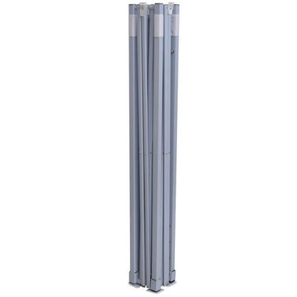 Gazebo Professionale Pieghevole 2 Pareti 3x3 m Acciaio Bianco - homemem39