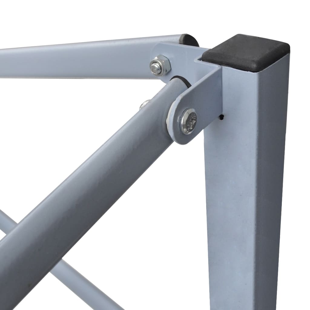 Gazebo Professionale Pieghevole 2 Pareti 3x3 m Acciaio Bianco - homemem39