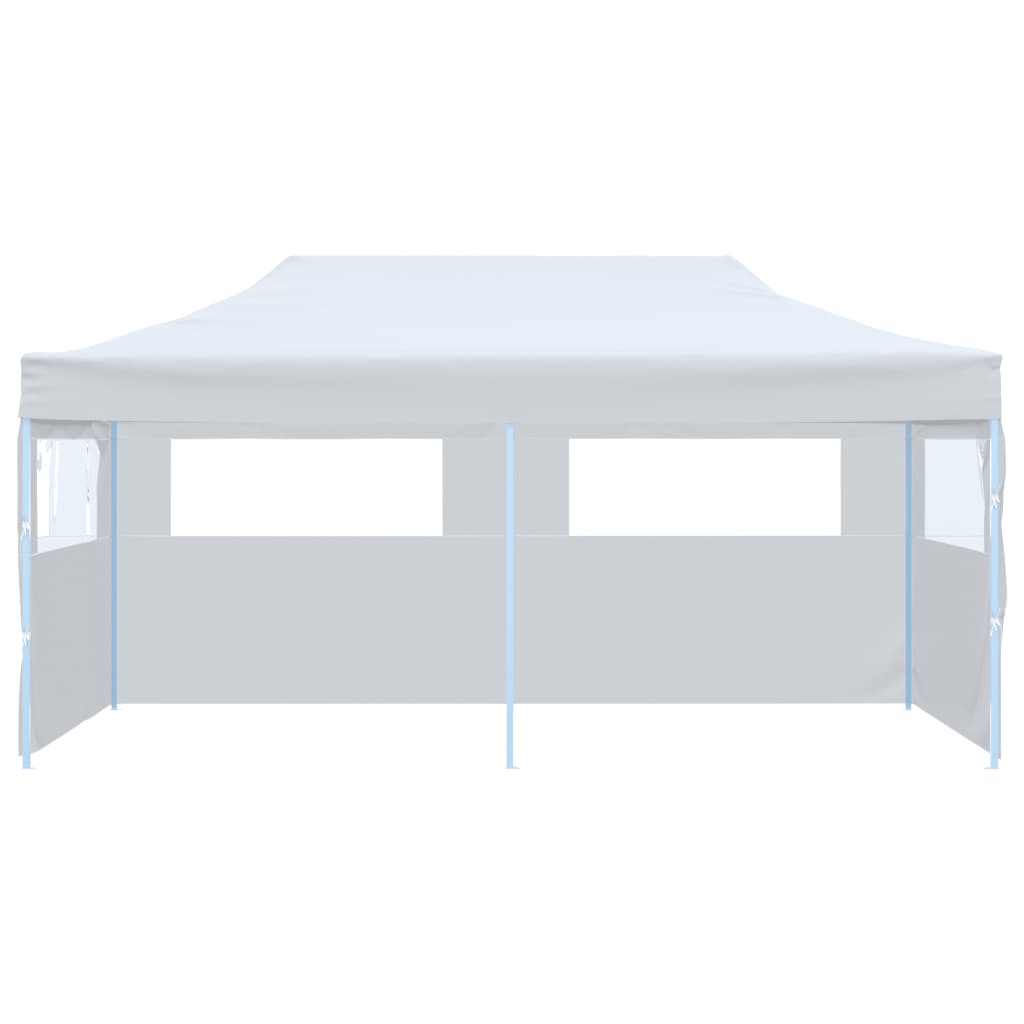 Tenda Pieghevole Pop-Up con Pareti Laterali 3x6m Acciaio Bianco | homemem39