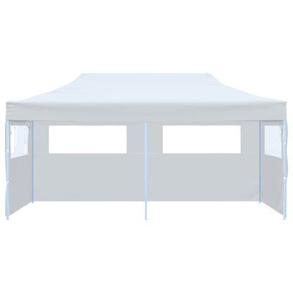 Tenda Pieghevole Pop-Up con Pareti Laterali 3x6m Acciaio Bianco | homemem39