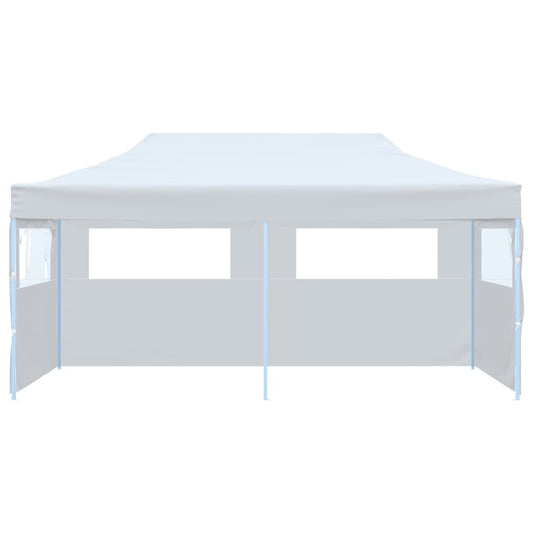 Tenda Pieghevole Pop-Up con Pareti Laterali 3x6m Acciaio Bianco | homemem39