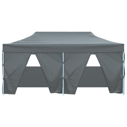 Gazebo Pieghevole con 4 Pareti 3x6m Acciaio Antracite - homemem39