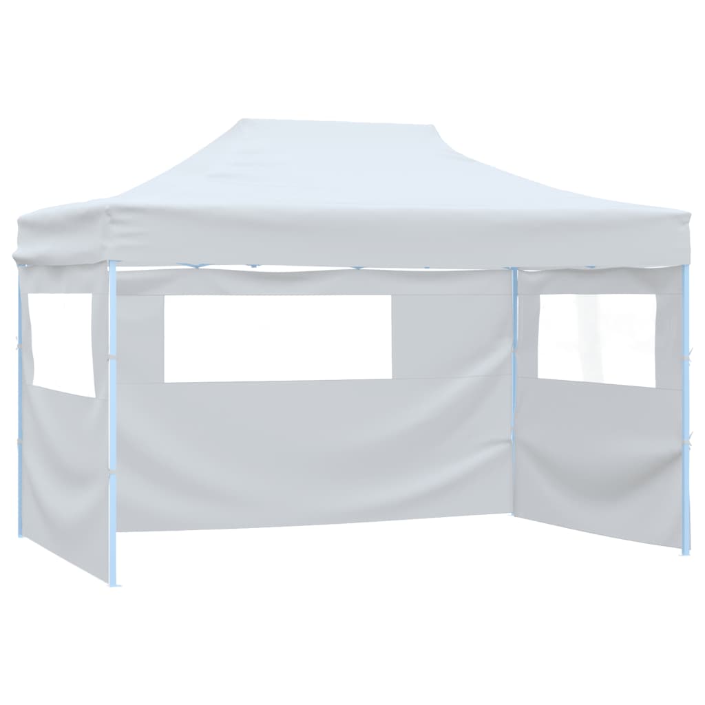 Tendone per Feste Pieghevole con 4 Pareti 3x4,5 m Bianco | homemem39