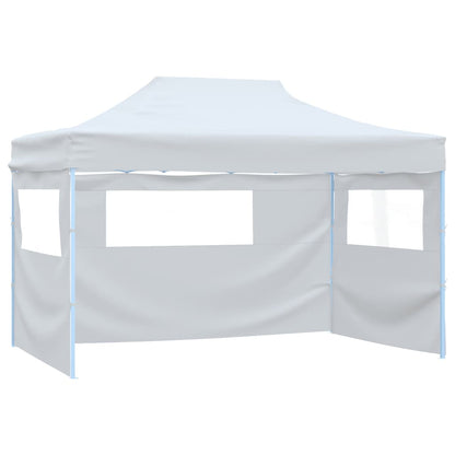 Tendone per Feste Pieghevole con 4 Pareti 3x4,5 m Bianco | homemem39