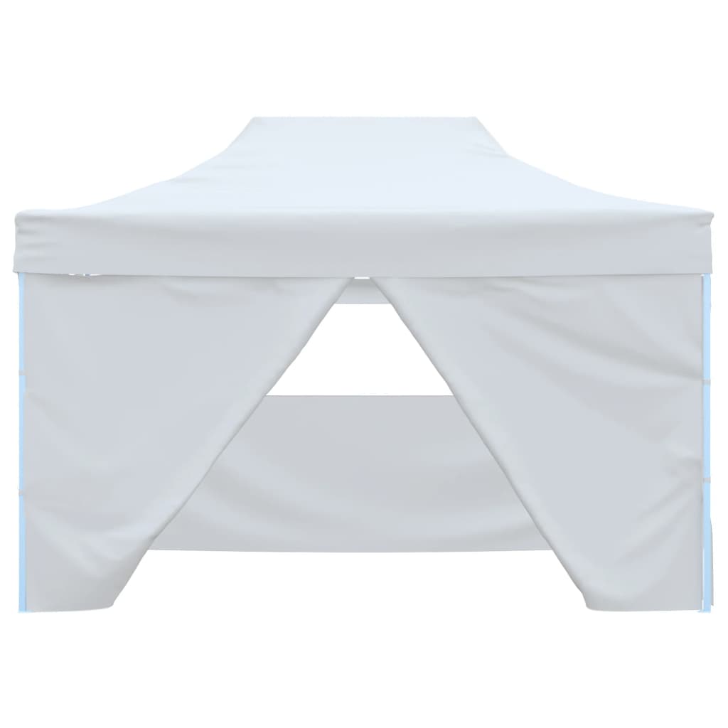 Tendone per Feste Pieghevole con 4 Pareti 3x4,5 m Bianco | homemem39