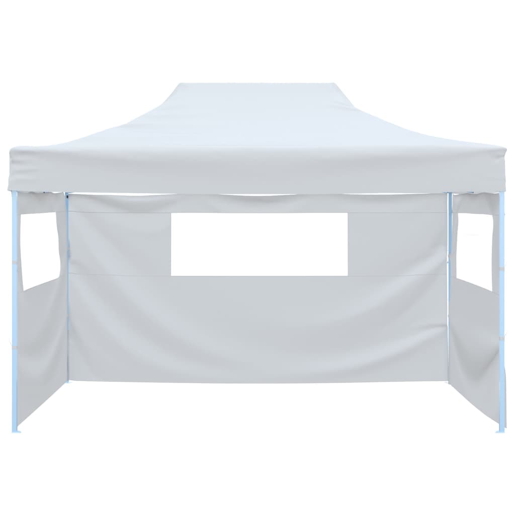 Tendone per Feste Pieghevole con 3 Pareti 291x413x315 cm Bianco | homemem39