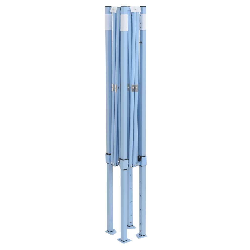 Gazebo Professionale Pieghevole con 4 Pareti 2x2m Acciaio Crema | homemem39