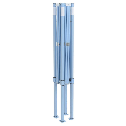 Gazebo Professionale Pieghevole con 4 Pareti 2x2m Acciaio Crema | homemem39