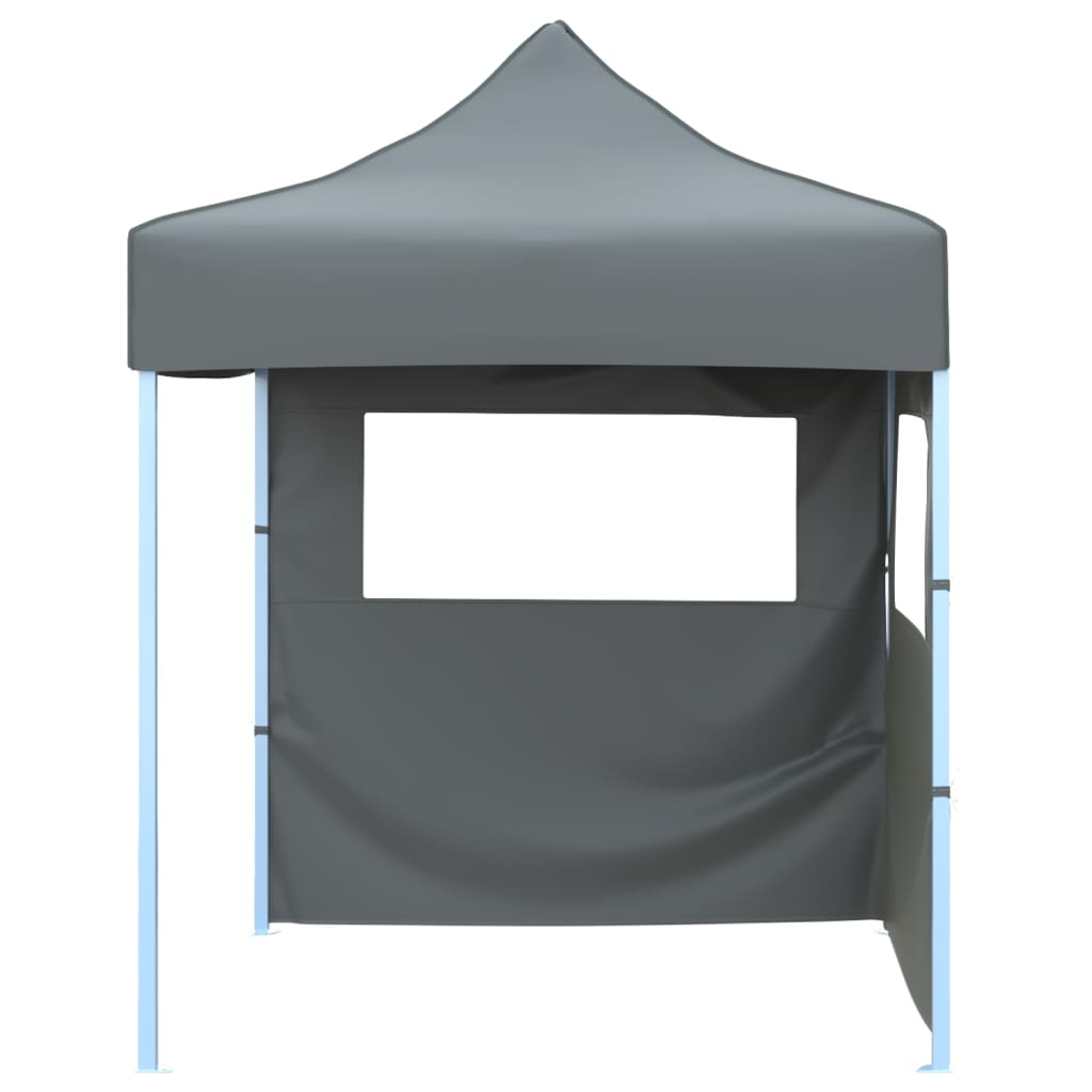 Gazebo Professionale Pieghevole 2 Pareti 2x2m Acciaio Antracite | homemem39