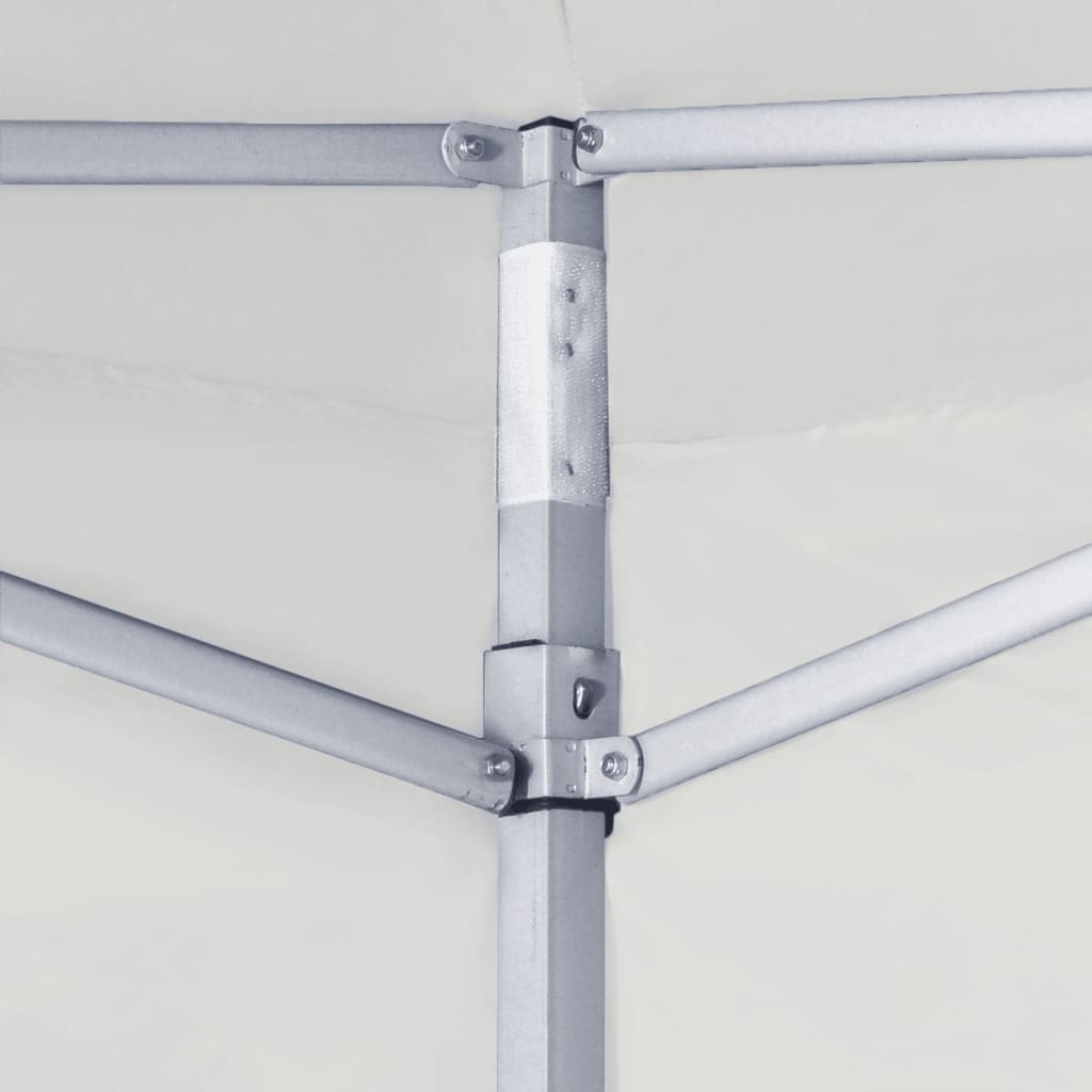 Gazebo Pieghevole Professionale 2 Pareti 2x2m Acciaio Bianco | homemem39