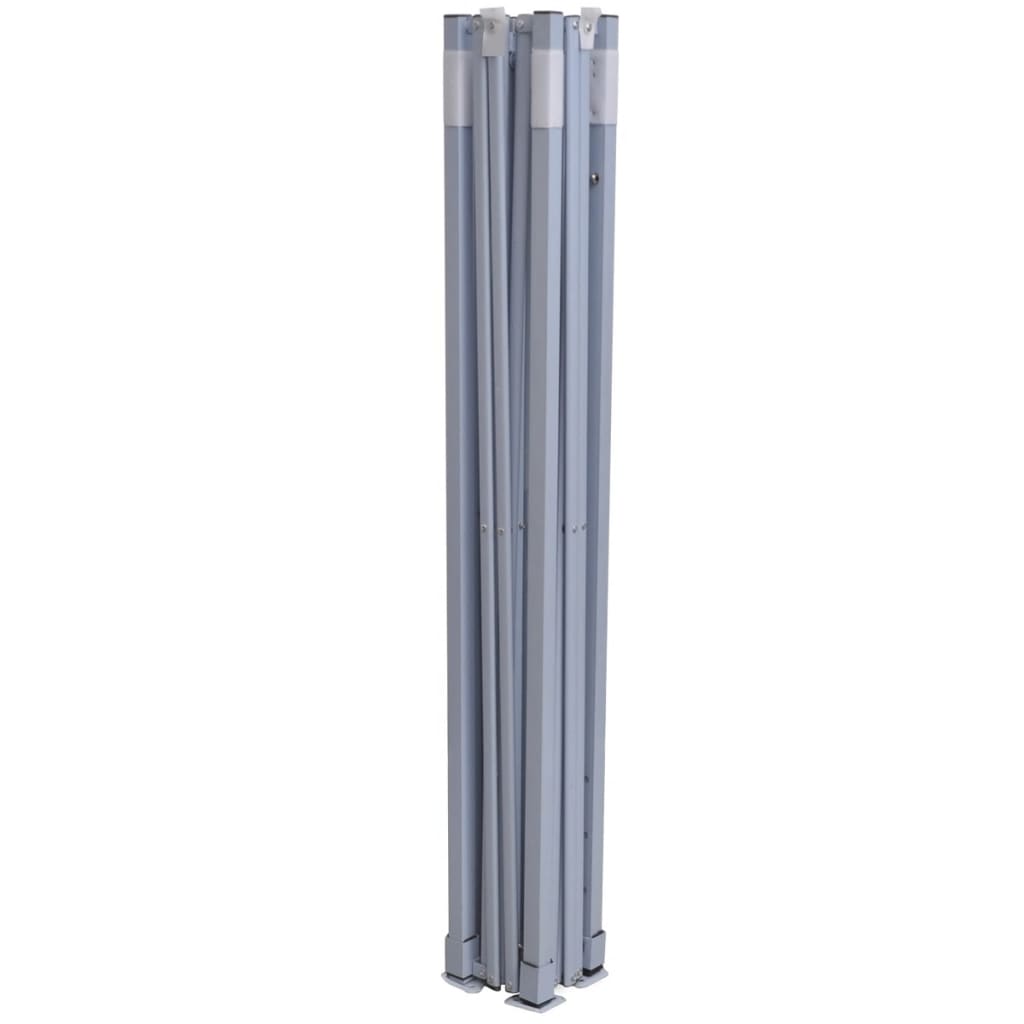 Gazebo Pieghevole Professionale 2 Pareti 2x2m Acciaio Bianco | homemem39